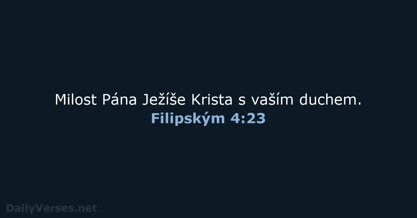 Filipským 4:23 - B21