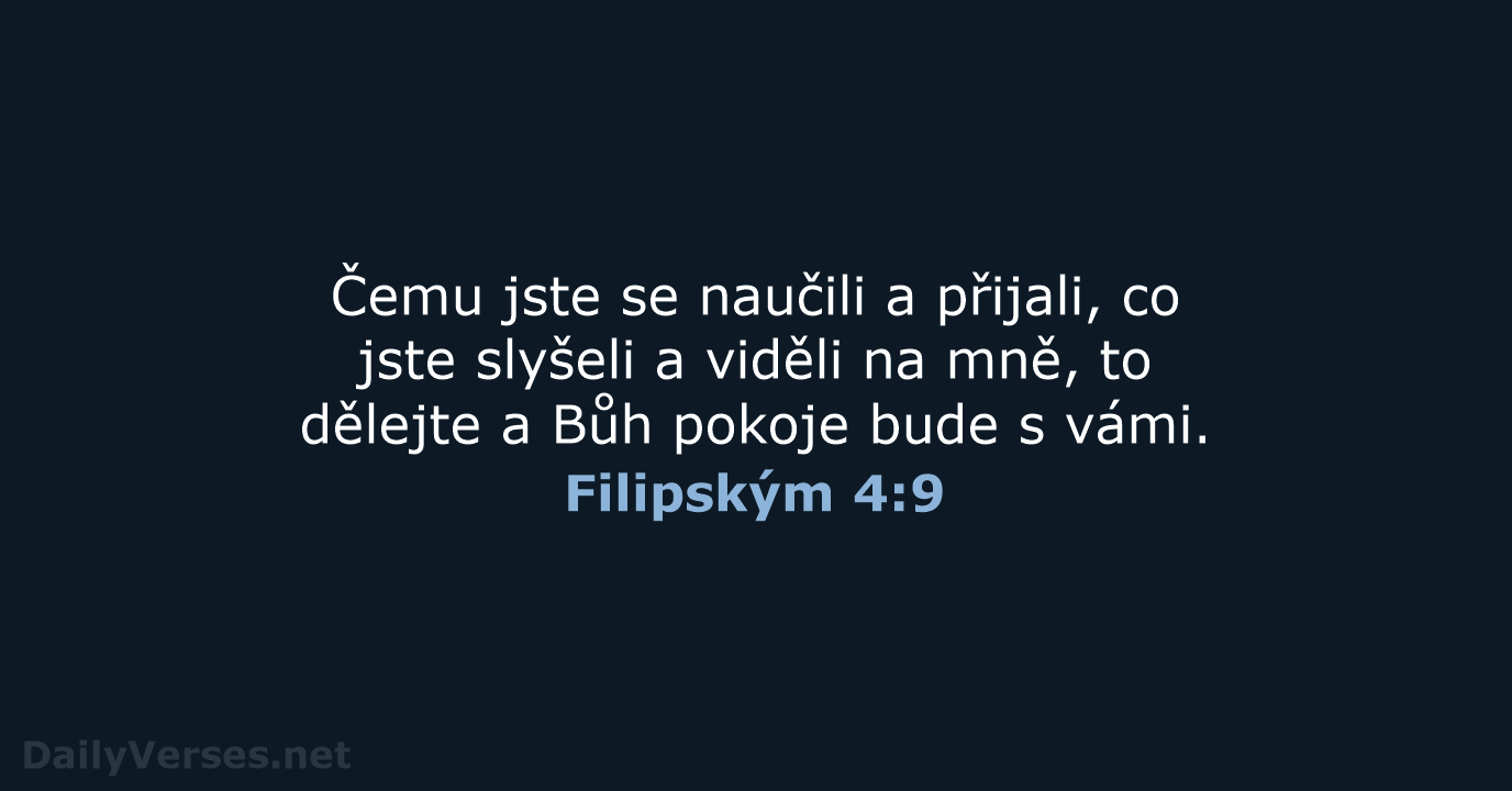 Filipským 4:9 - B21