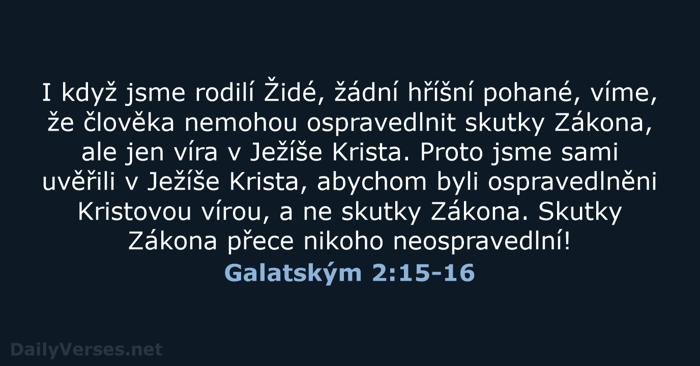 Galatským 2:15-16 - B21
