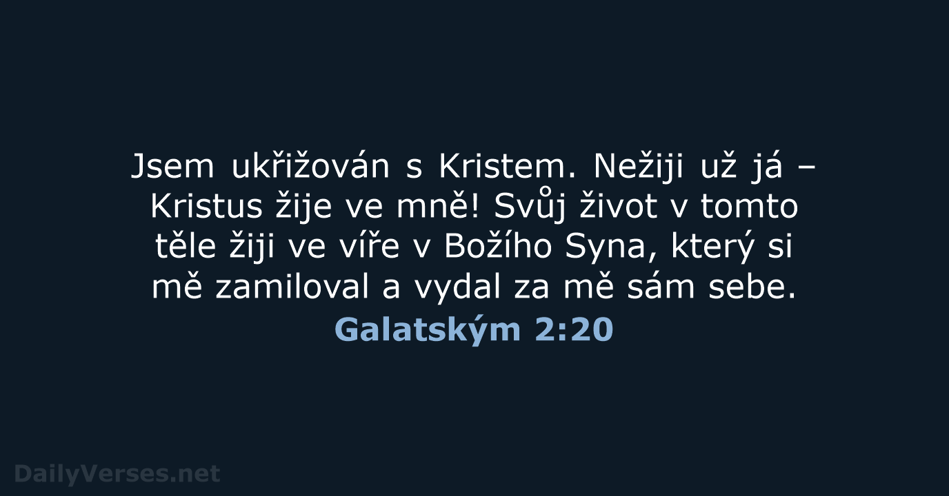 Galatským 2:20 - B21