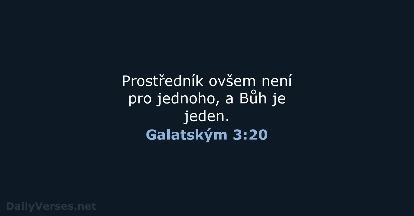 Galatským 3:20 - B21