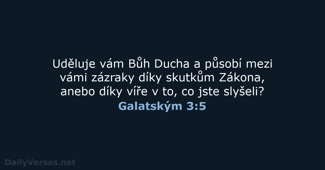 Galatským 3:5 - B21