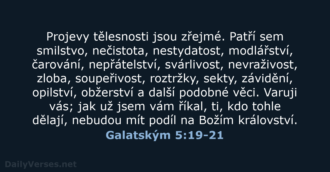 Galatským 5:19-21 - B21