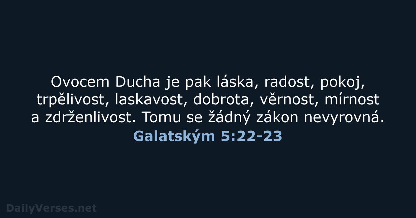 Galatským 5:22-23 - B21