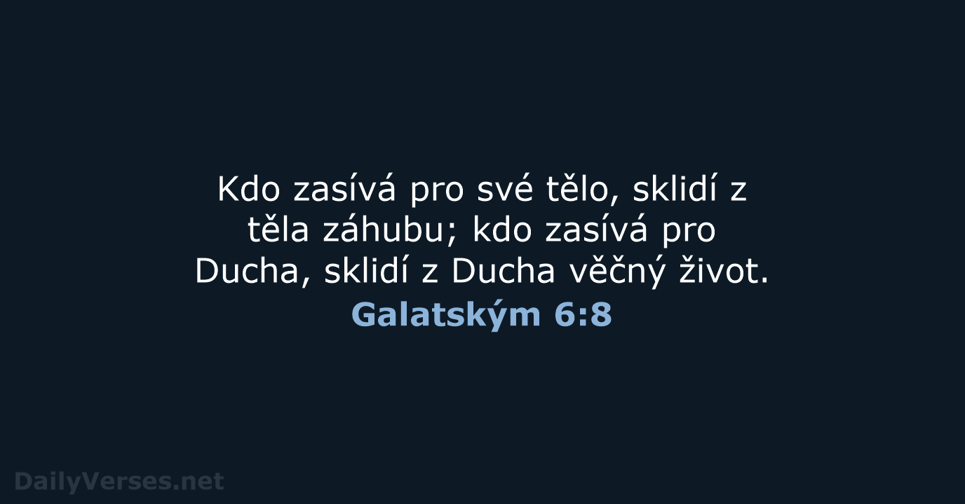 Galatským 6:8 - B21