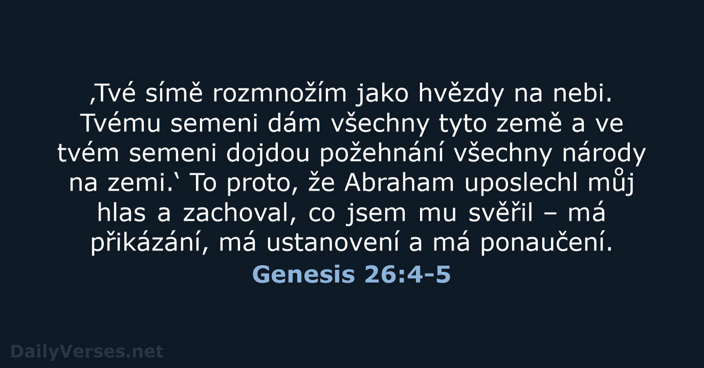 Genesis 26:4-5 - B21