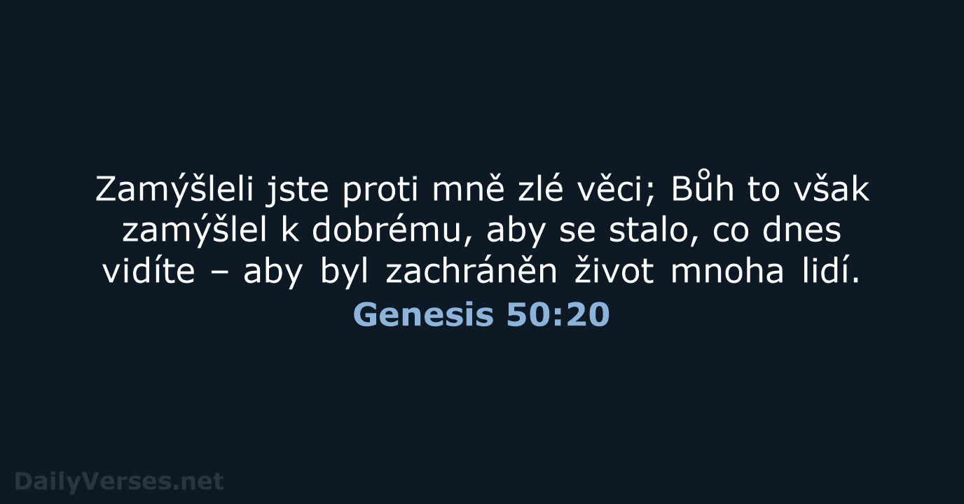 Genesis 50:20 - B21