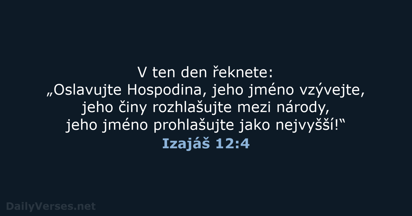 Izajáš 12:4 - B21