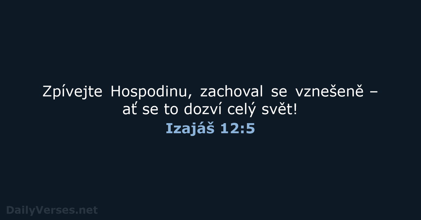 Izajáš 12:5 - B21