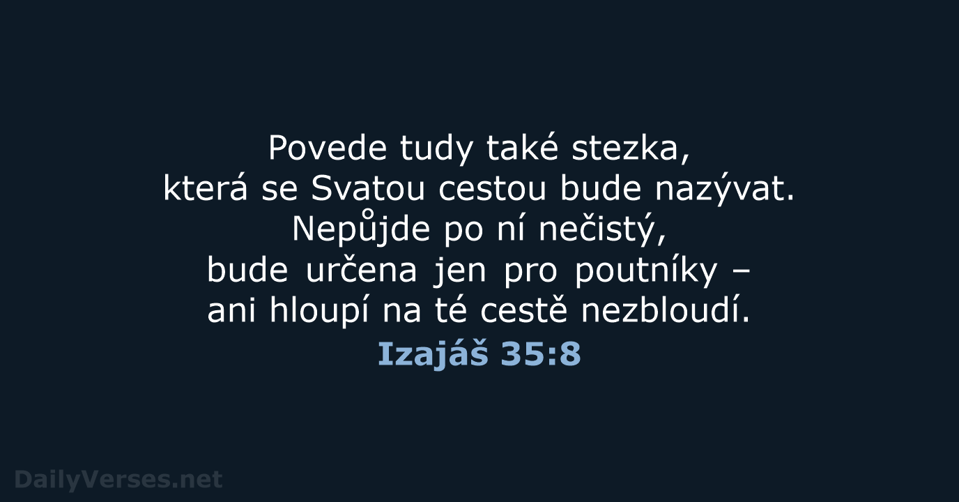 Izajáš 35:8 - B21