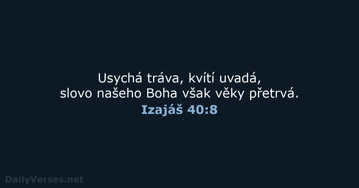 Izajáš 40:8 - B21