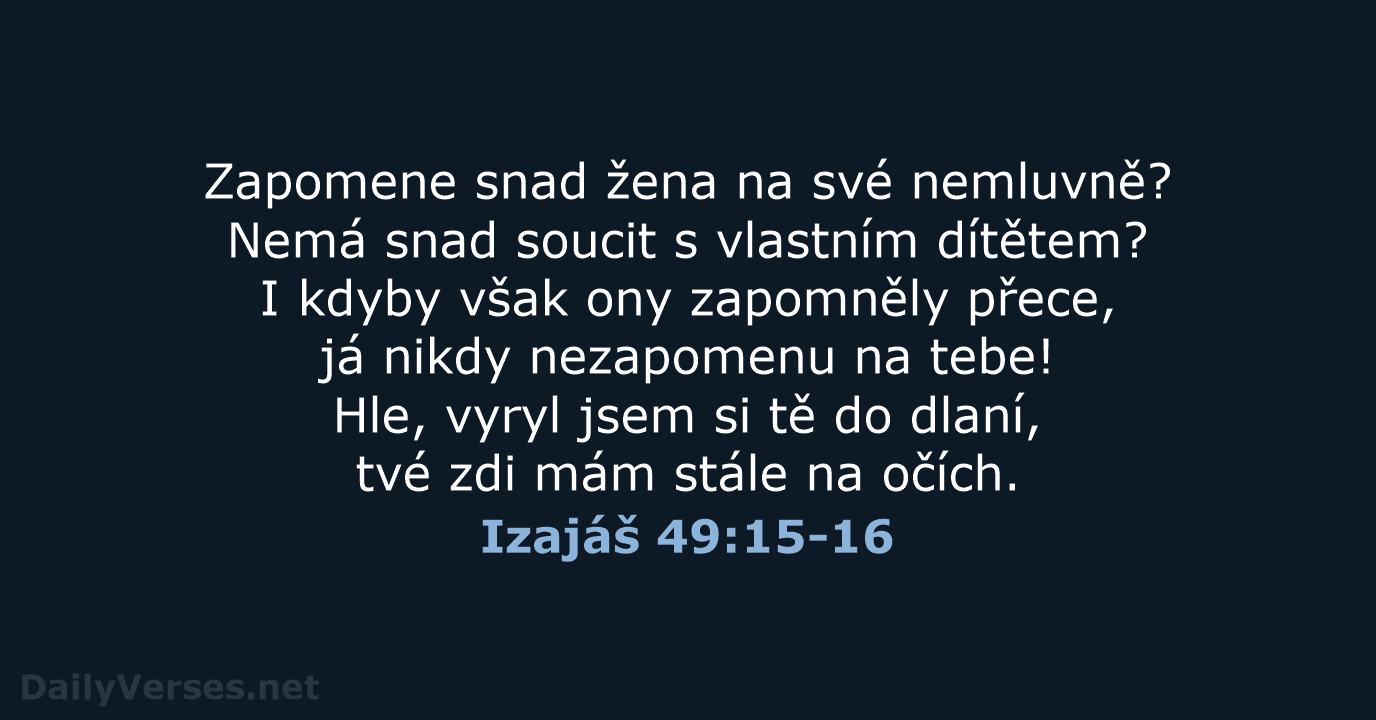 Izajáš 49:15-16 - B21