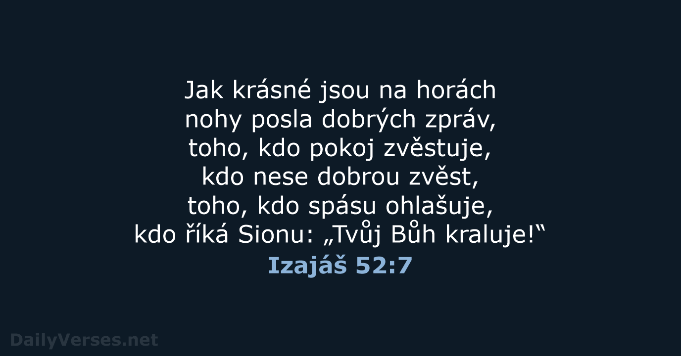 Izajáš 52:7 - B21