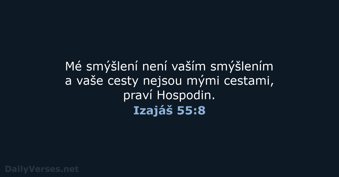 Izajáš 55:8 - B21