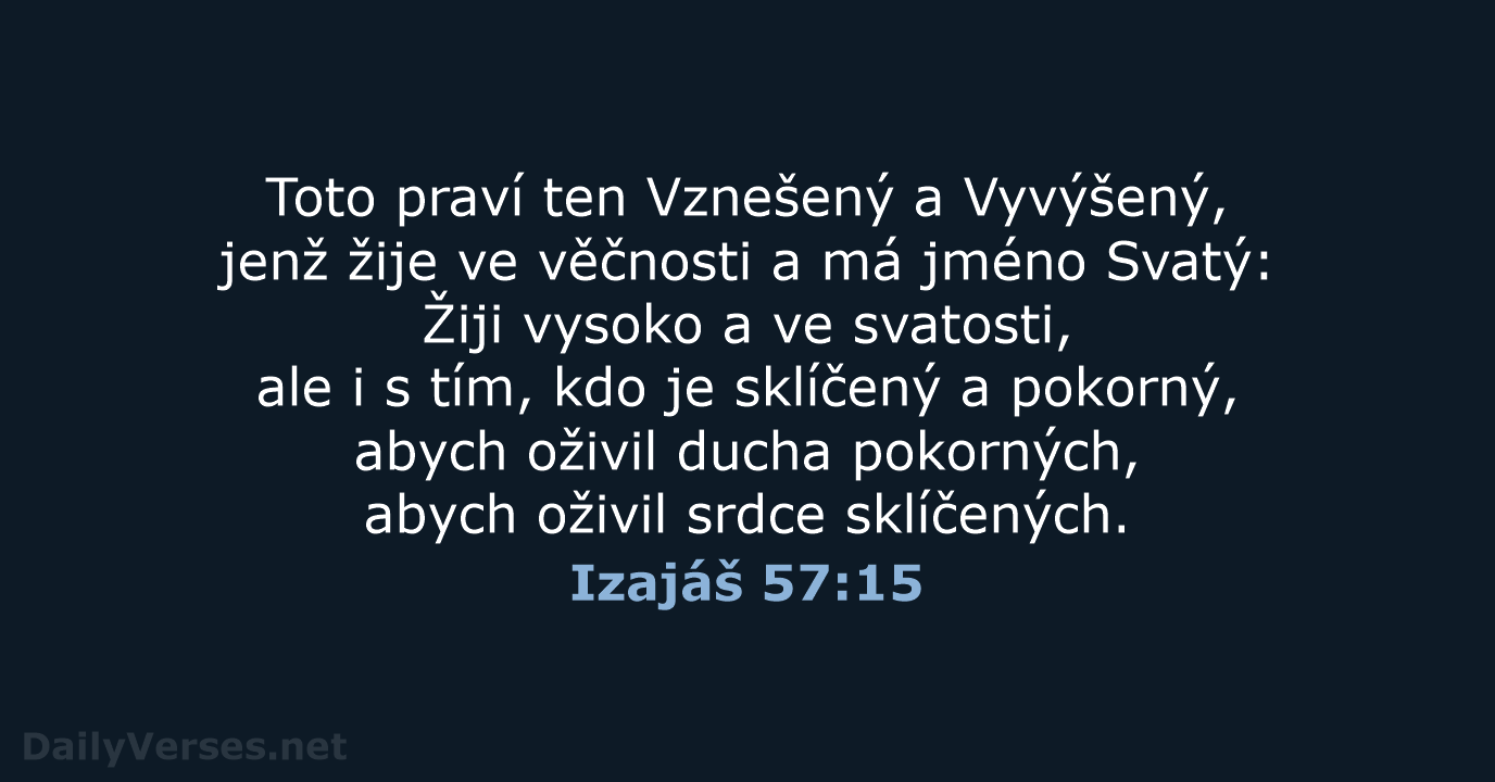 Izajáš 57:15 - B21