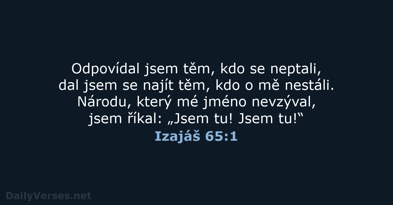 Izajáš 65:1 - B21