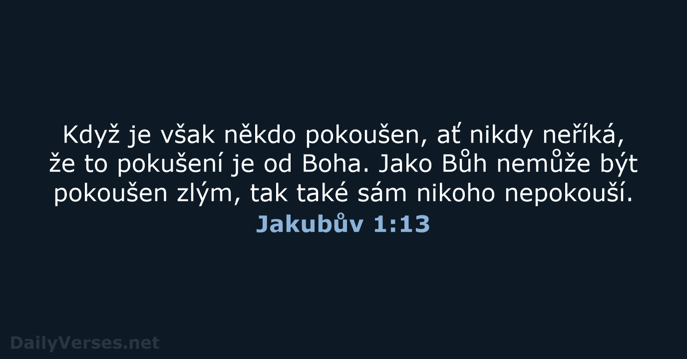 Jakubův 1:13 - B21