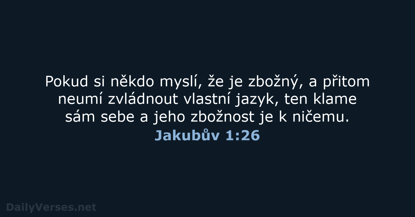 Jakubův 1:26 - B21