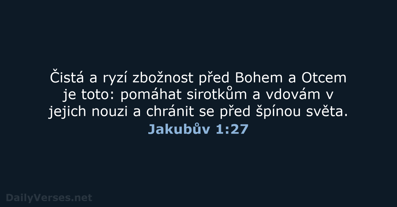 Jakubův 1:27 - B21