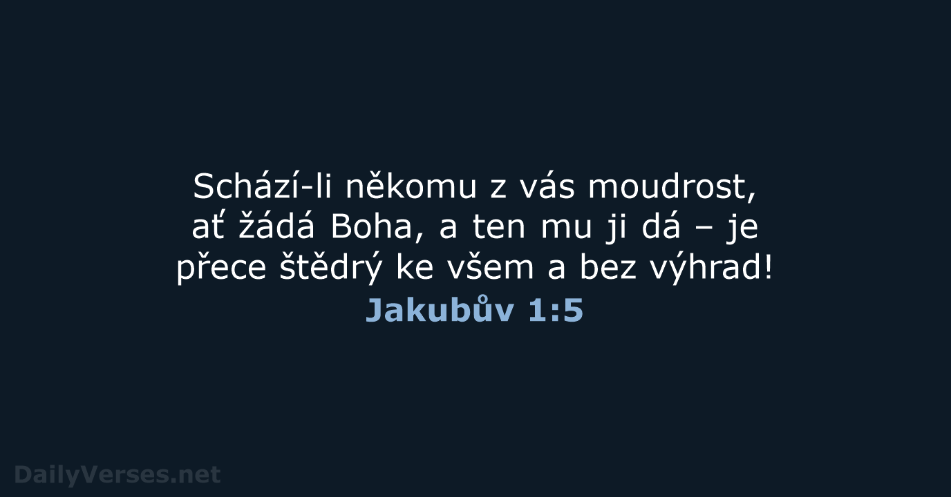 Jakubův 1:5 - B21