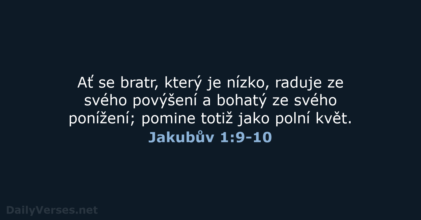 Jakubův 1:9-10 - B21