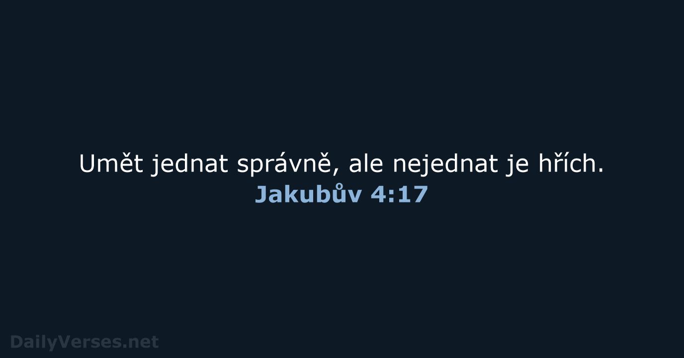 Jakubův 4:17 - B21