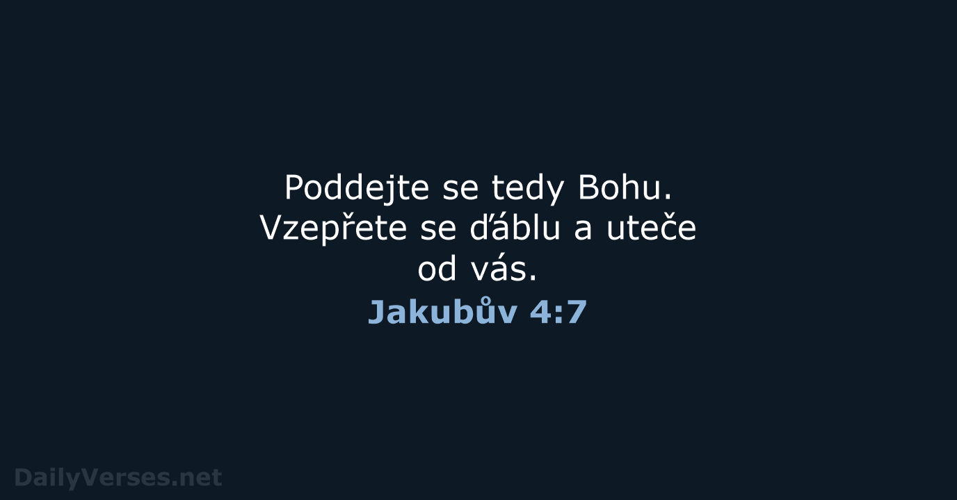 Jakubův 4:7 - B21