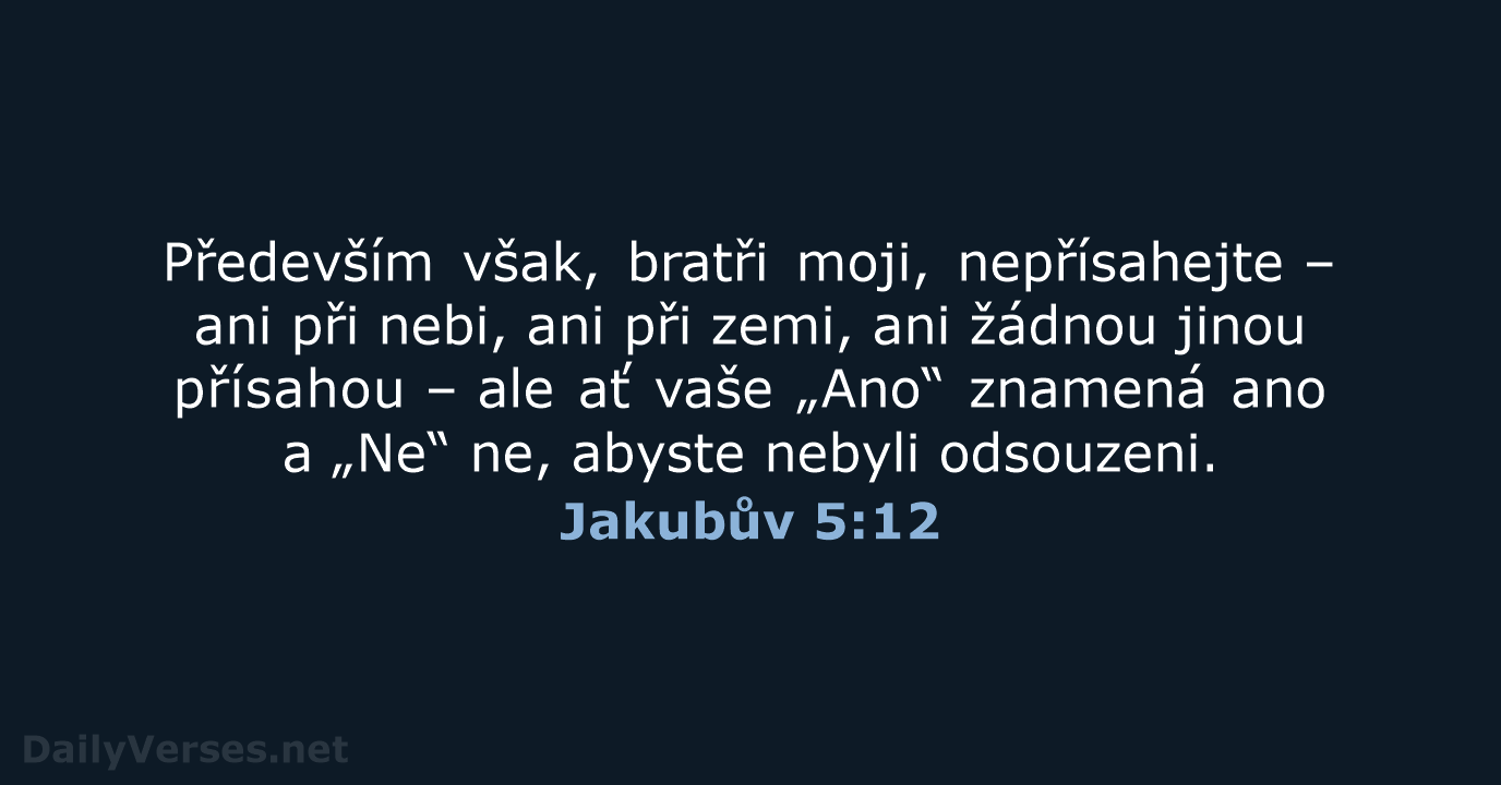 Jakubův 5:12 - B21