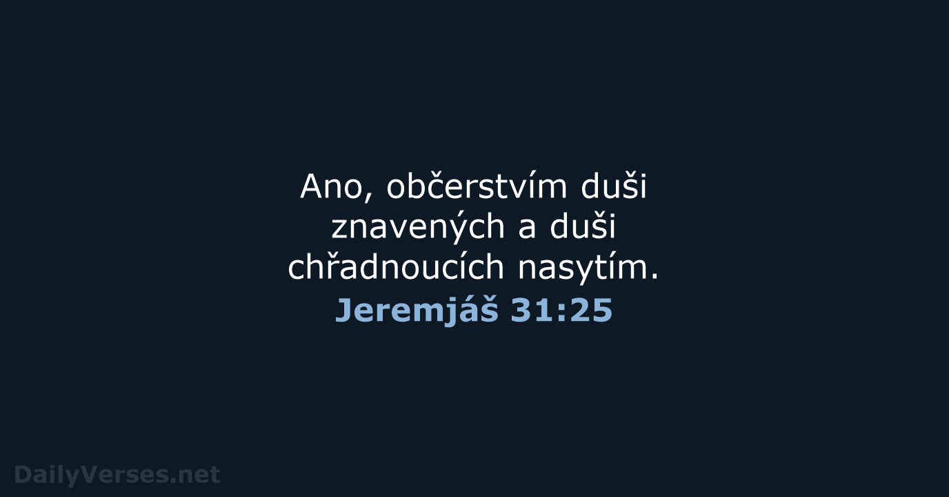 Jeremjáš 31:25 - B21