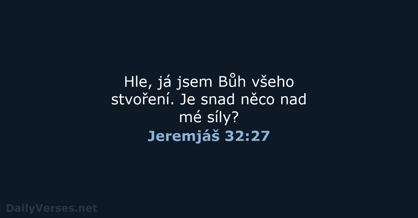 Jeremjáš 32:27 - B21