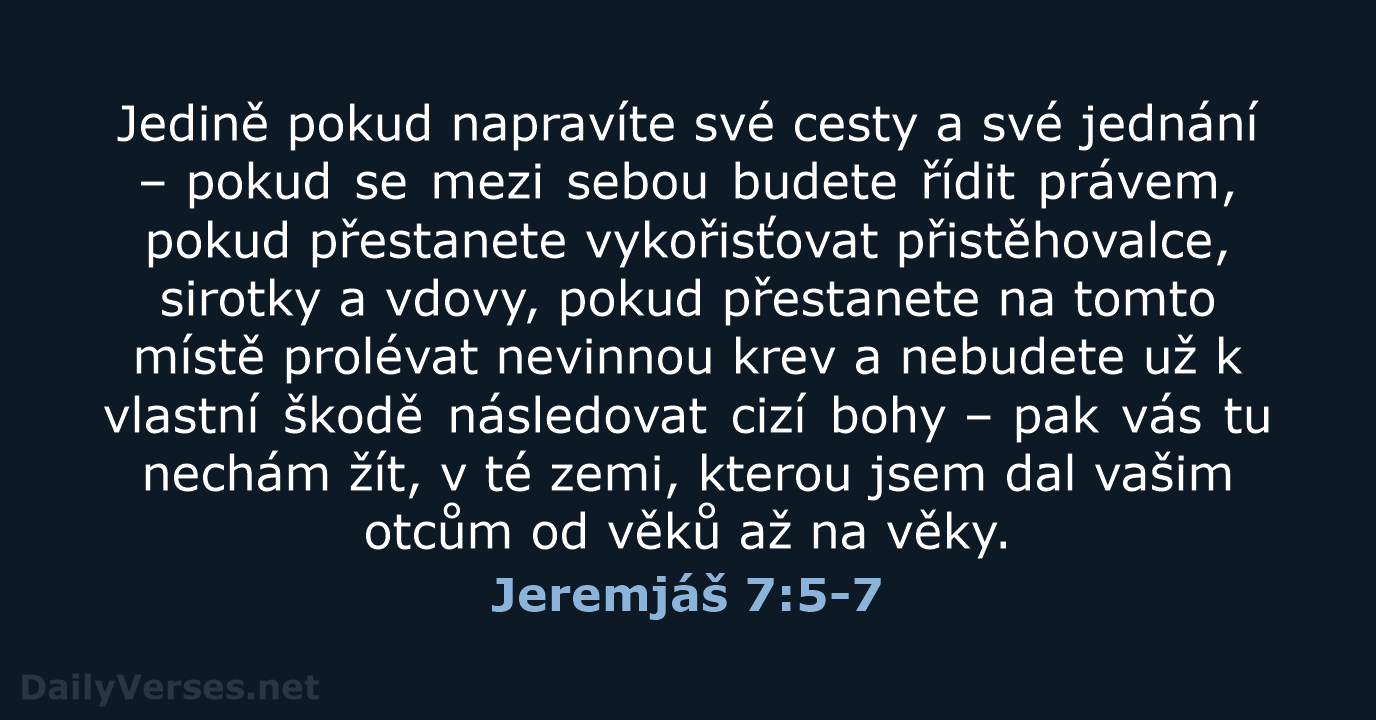 Jeremjáš 7:5-7 - B21
