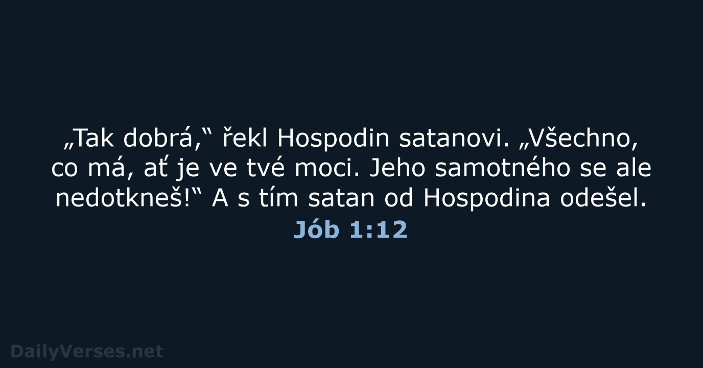 Jób 1:12 - B21