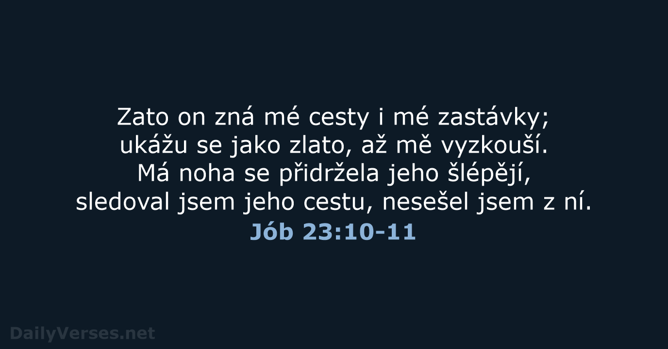 Jób 23:10-11 - B21