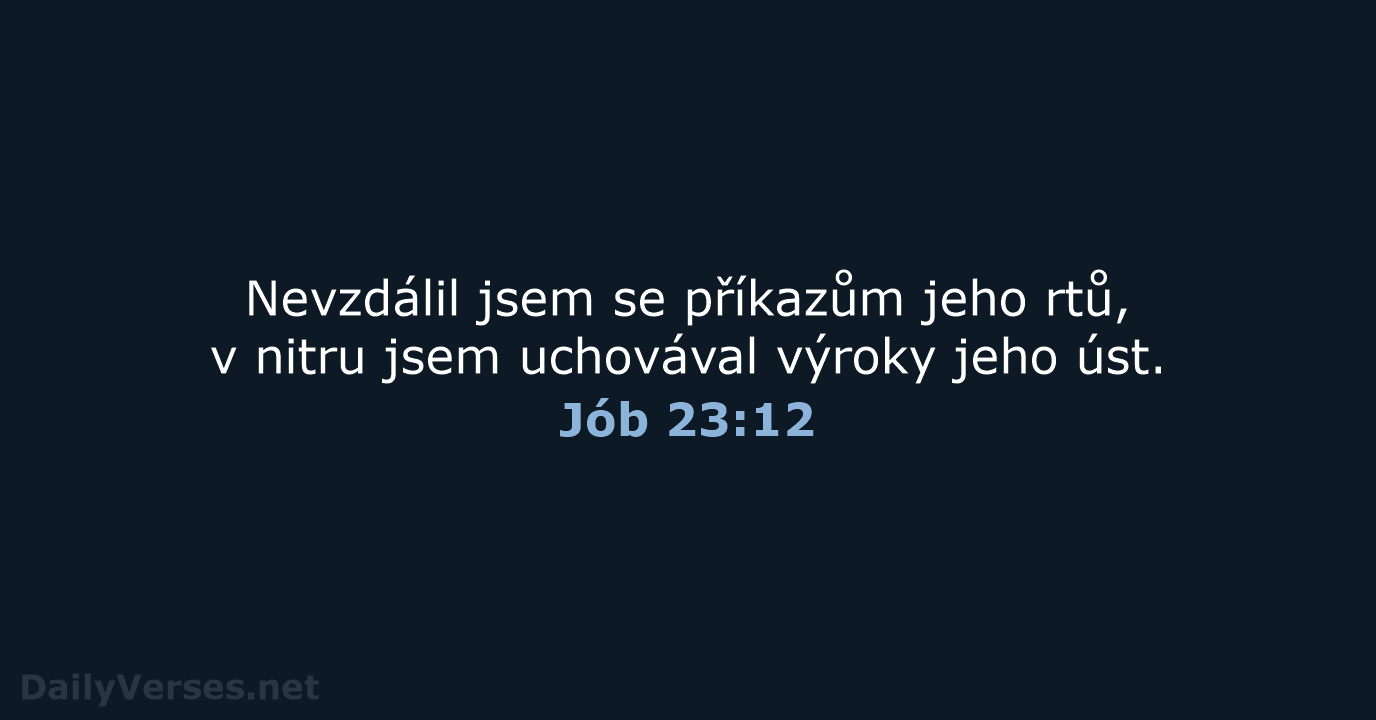 Jób 23:12 - B21