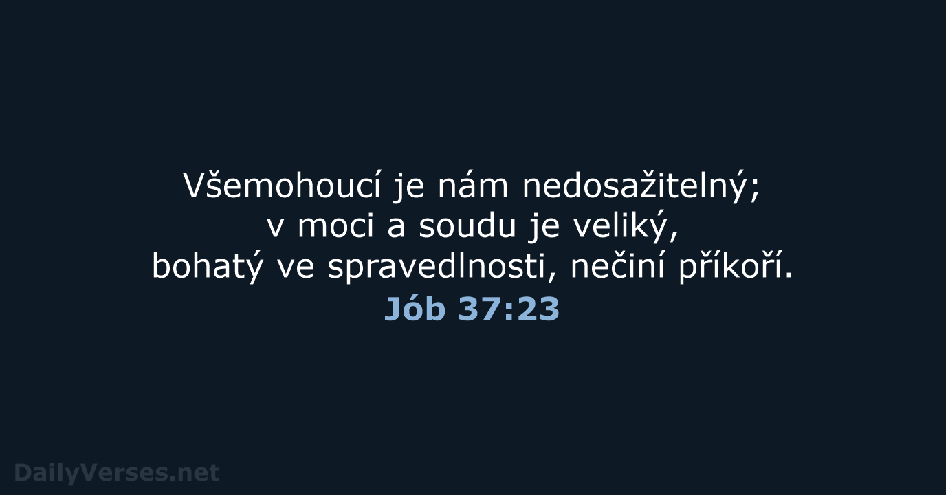 Jób 37:23 - B21