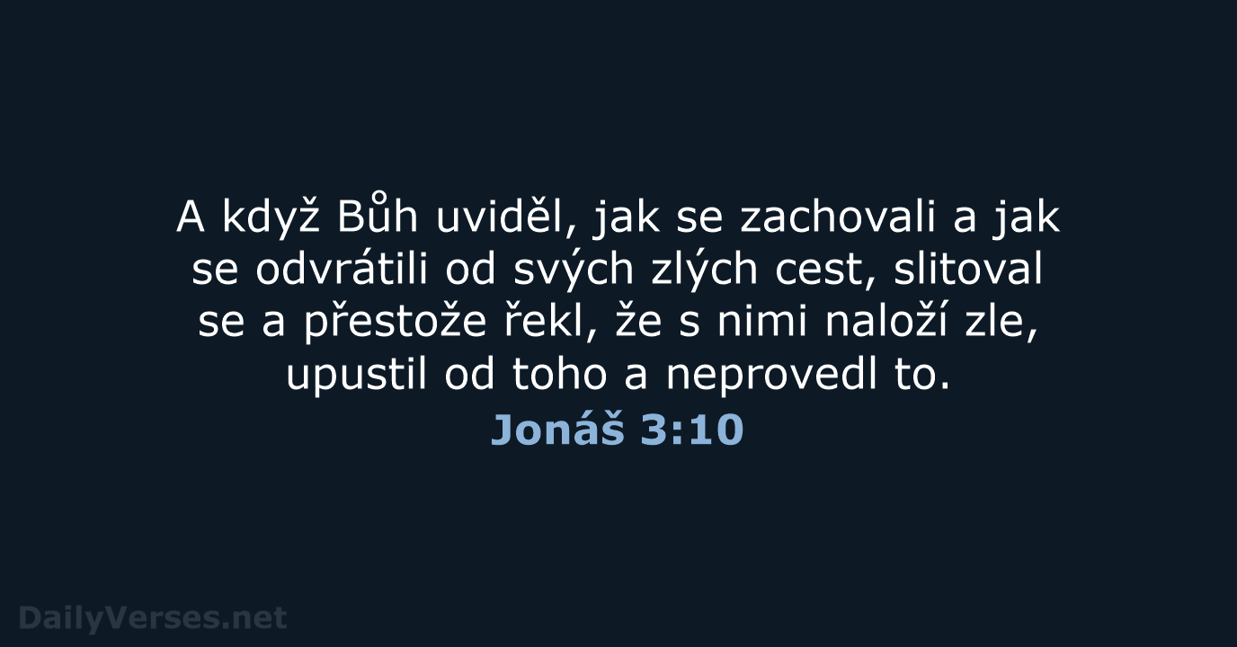 Jonáš 3:10 - B21