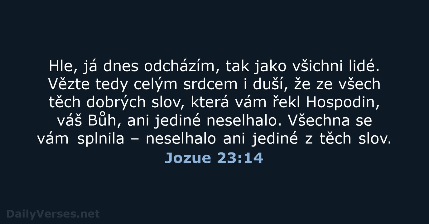 Jozue 23:14 - B21