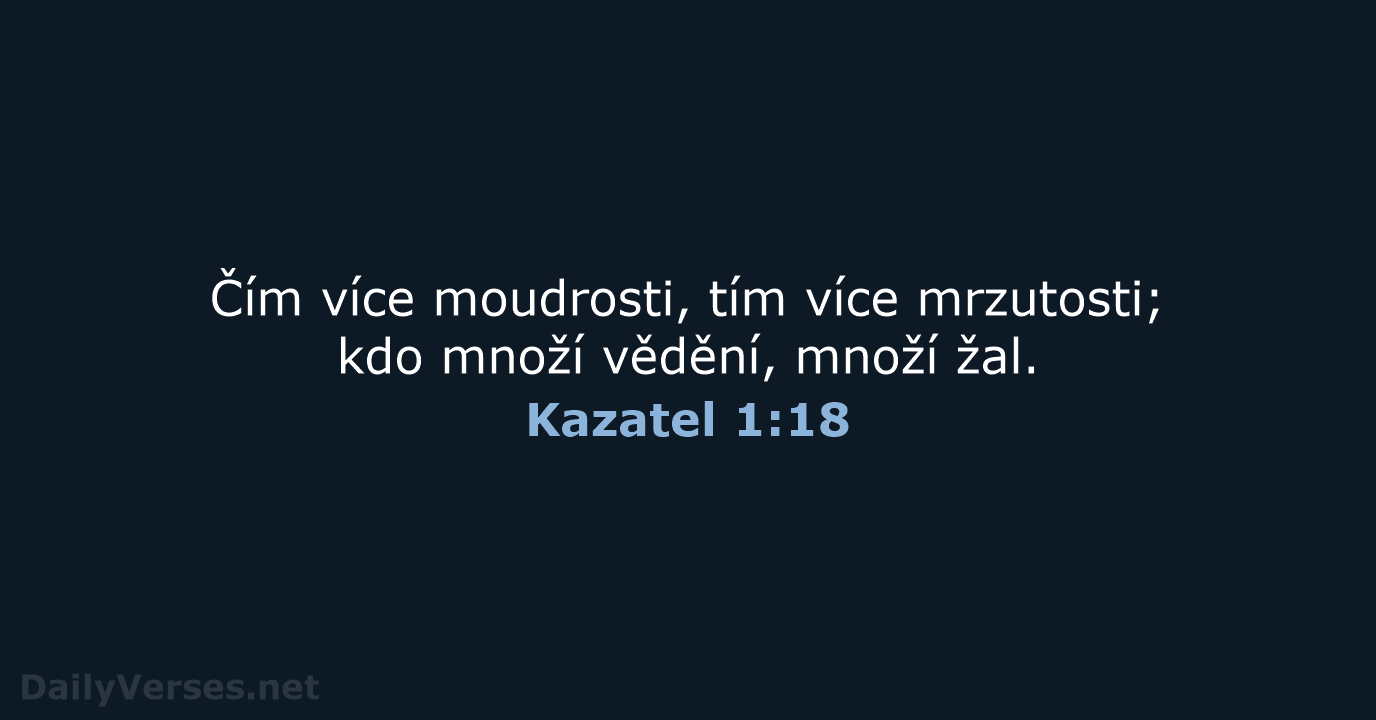 Kazatel 1:18 - B21