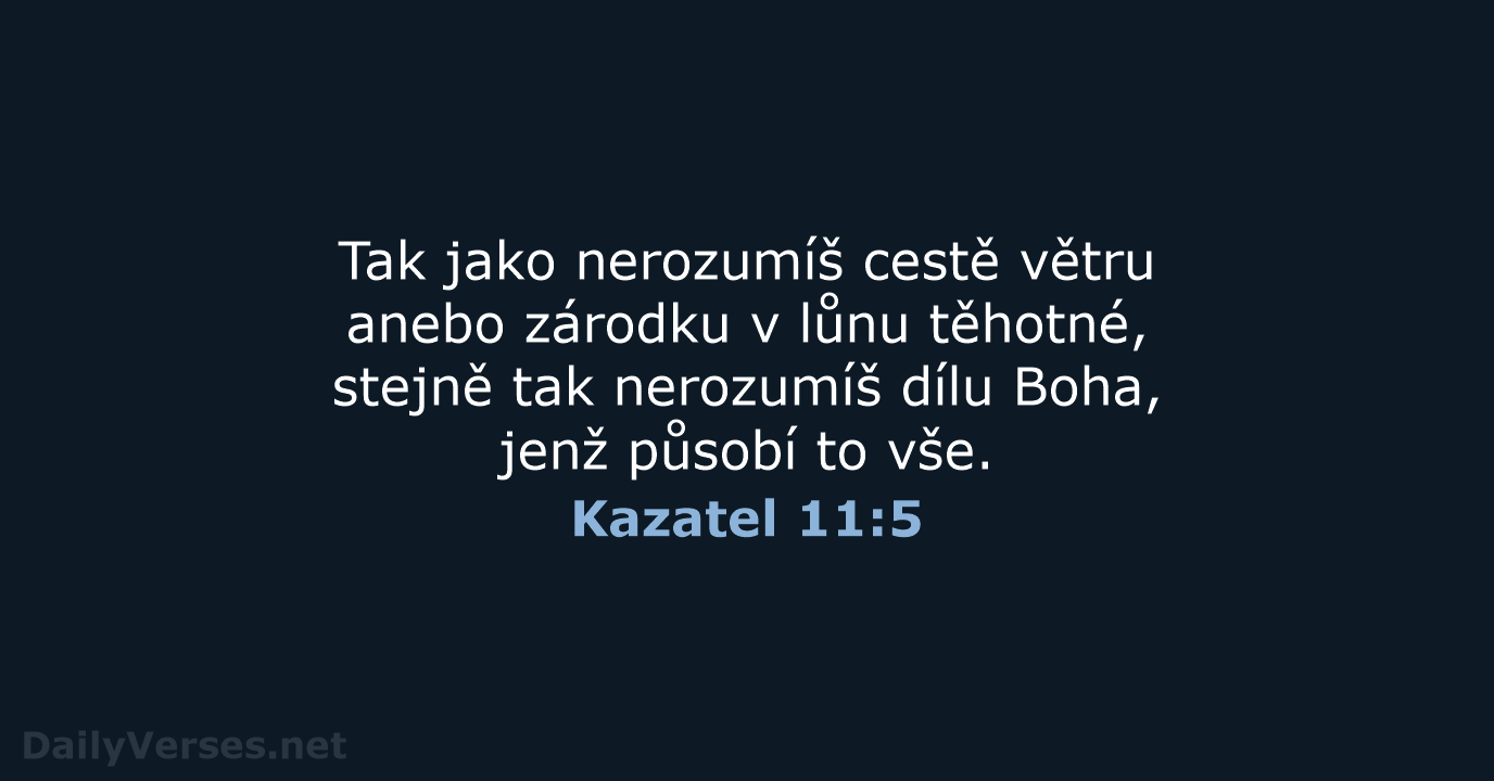 Kazatel 11:5 - B21