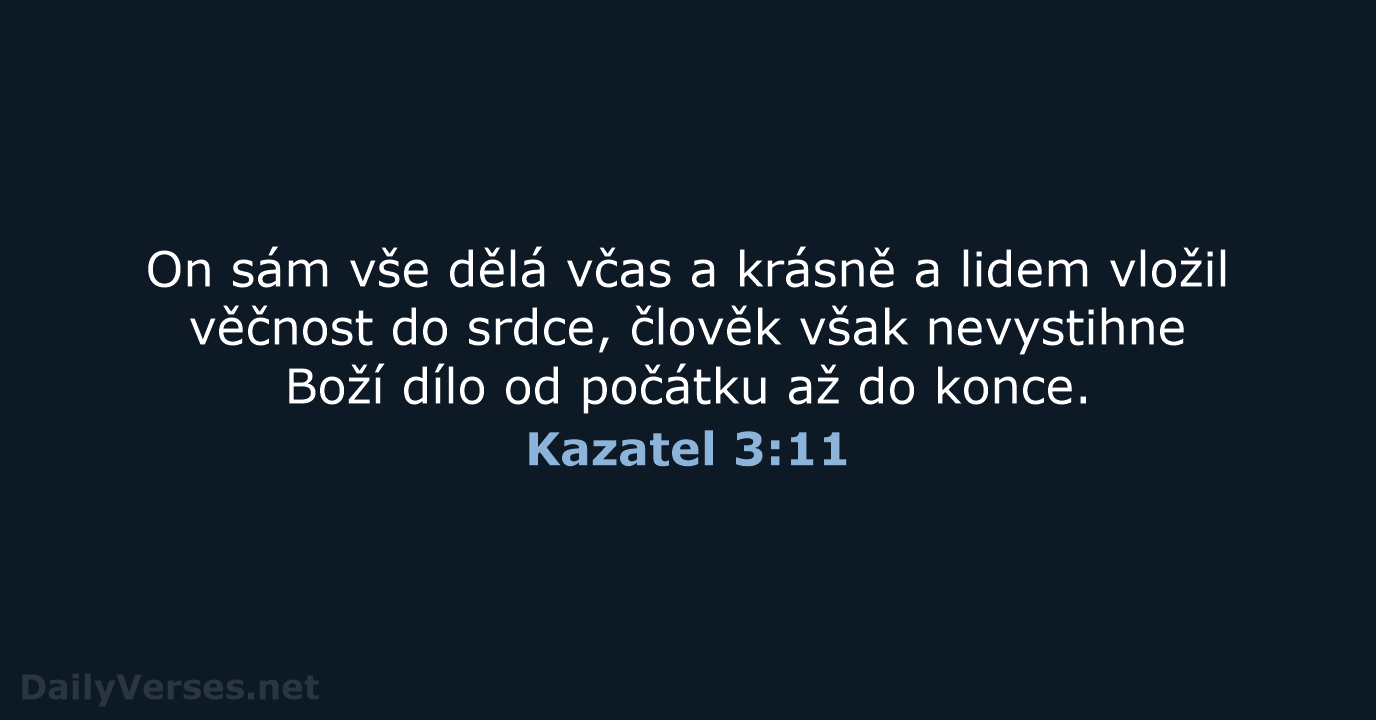 Kazatel 3:11 - B21
