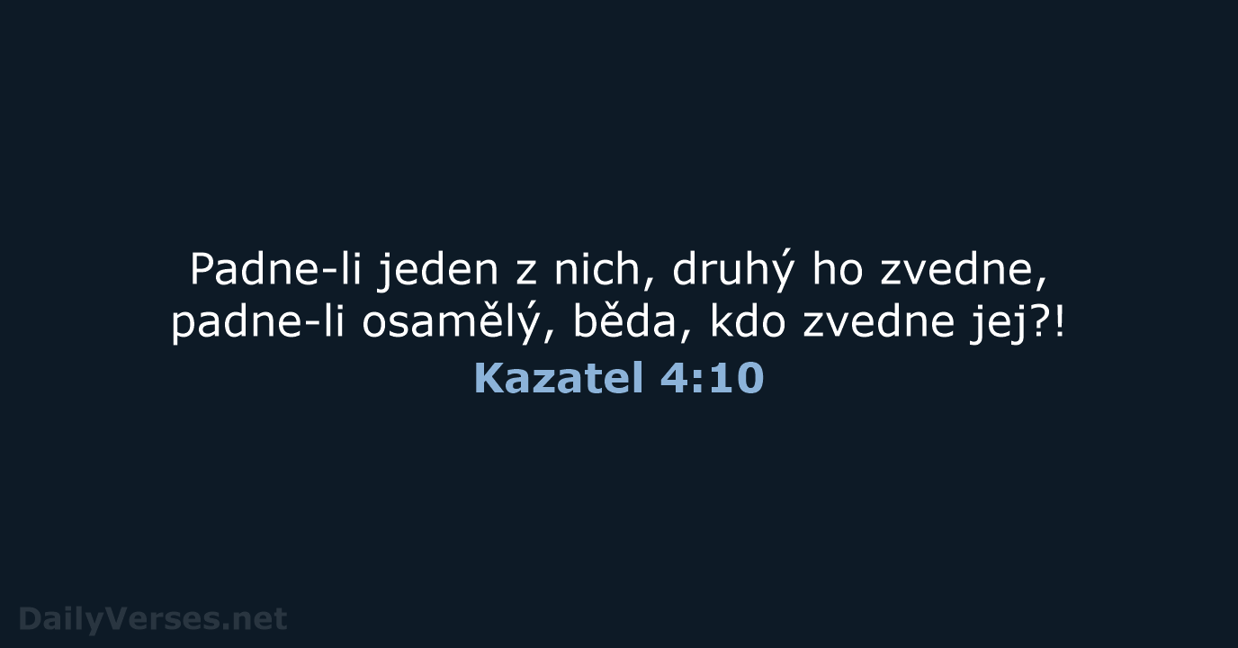 Kazatel 4:10 - B21