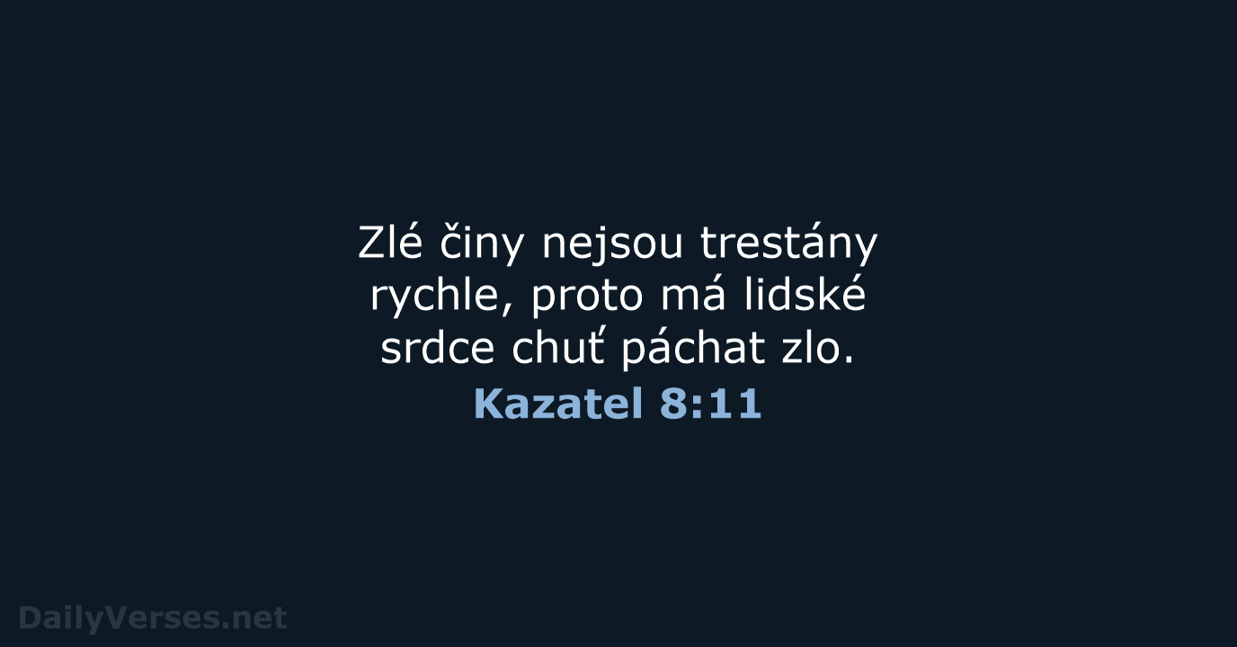 Kazatel 8:11 - B21