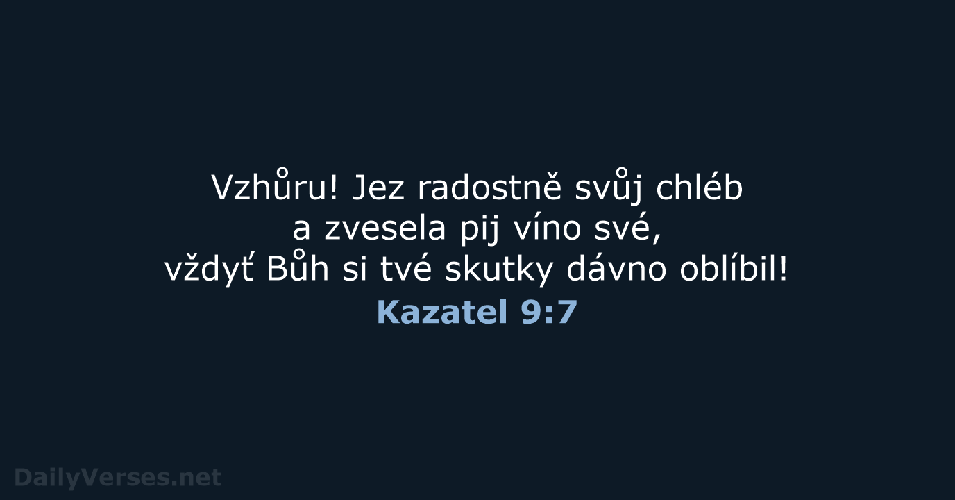 Kazatel 9:7 - B21