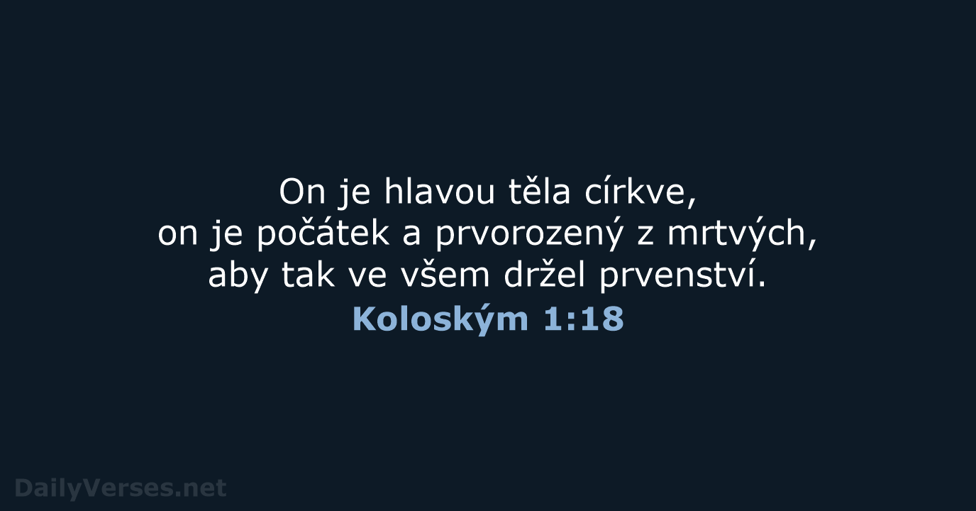 Koloským 1:18 - B21