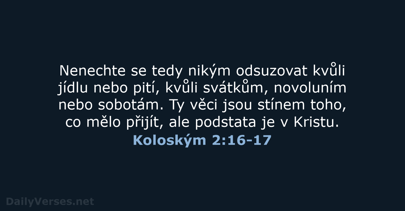 Koloským 2:16-17 - B21