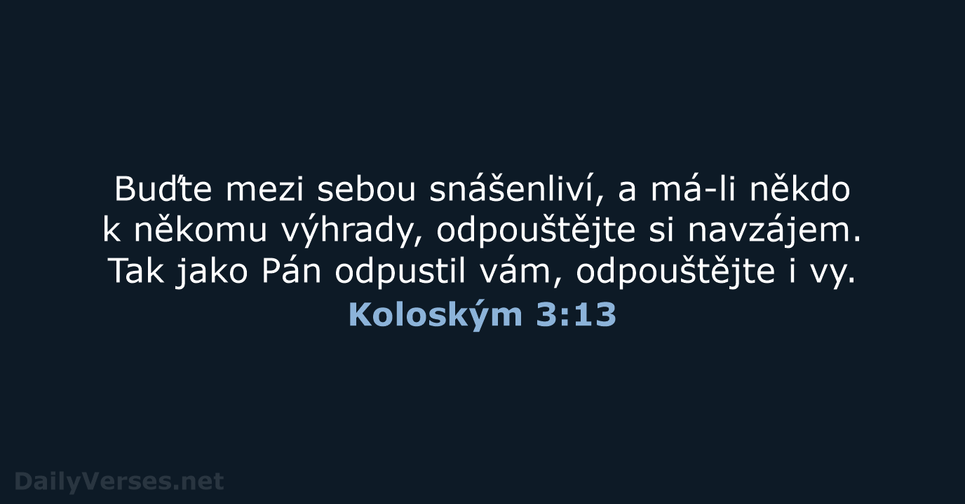 Koloským 3:13 - B21