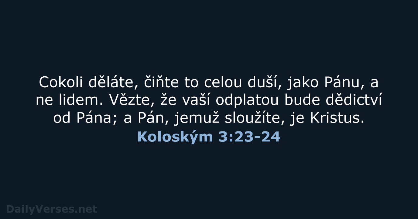 Koloským 3:23-24 - B21