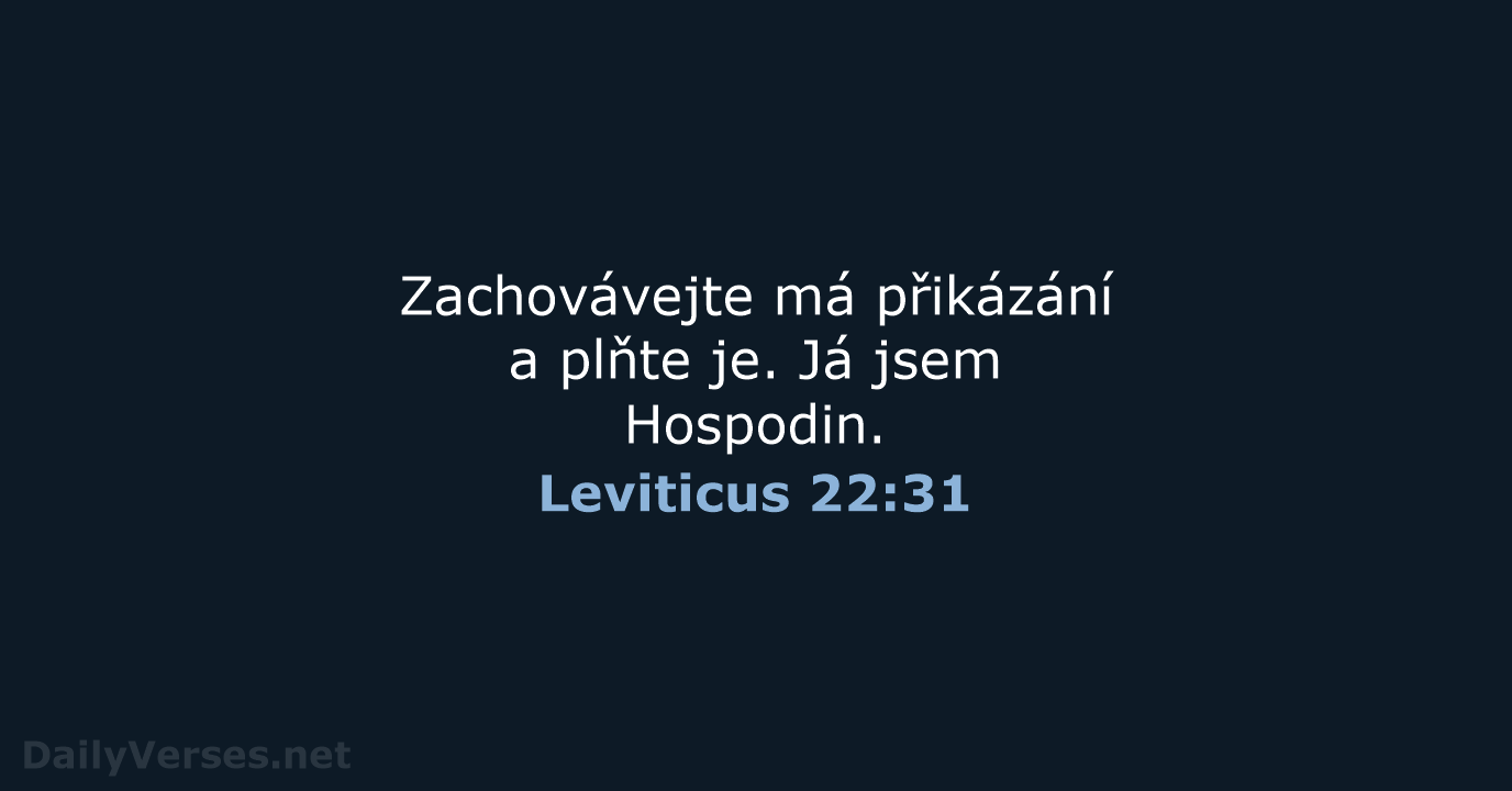 Leviticus 22:31 - B21