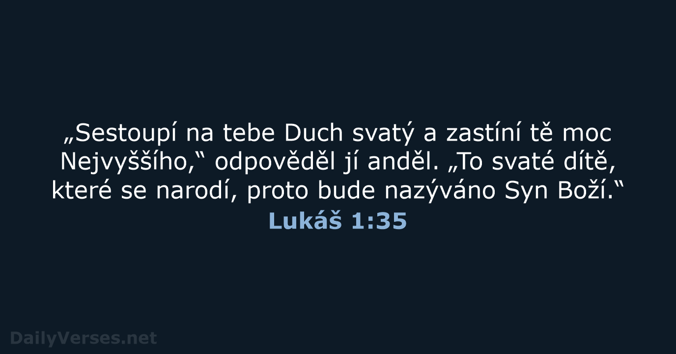 Lukáš 1:35 - B21