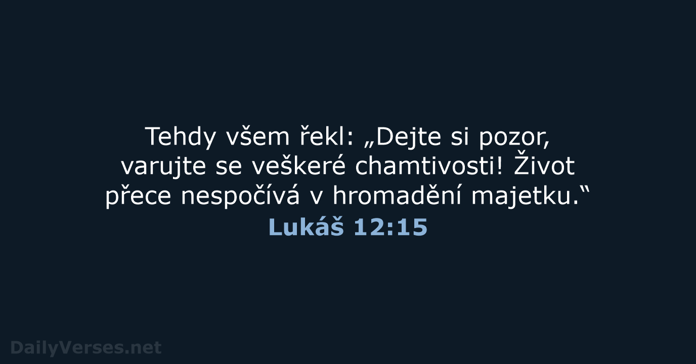 Lukáš 12:15 - B21